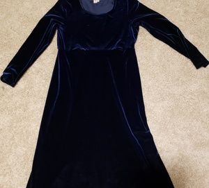 Blue Velvet Dress